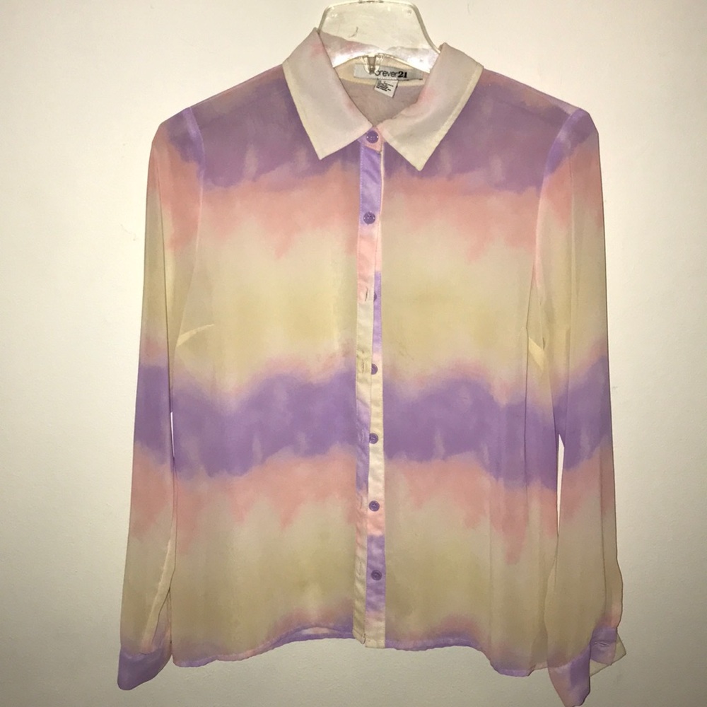 Pastel sheer blouse